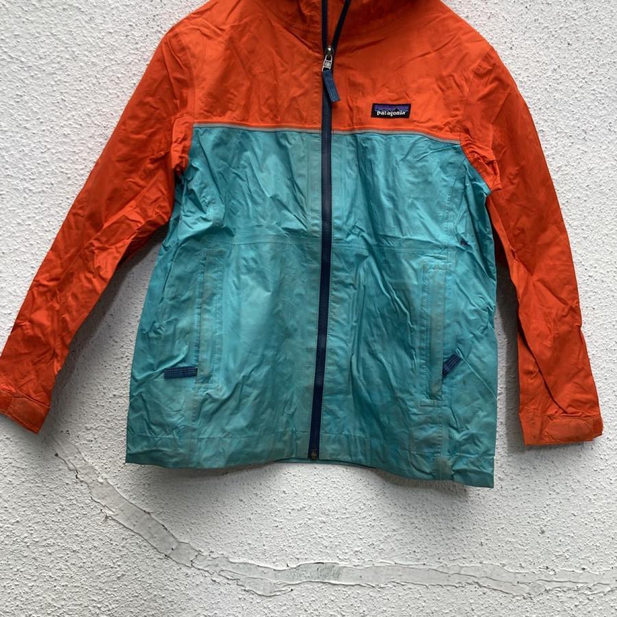 patagonia マウンテンパーカー キッズ S オレンジ ターコイズ patagonia マウンテンパーカー キッズ S オレンジ ターコイズ