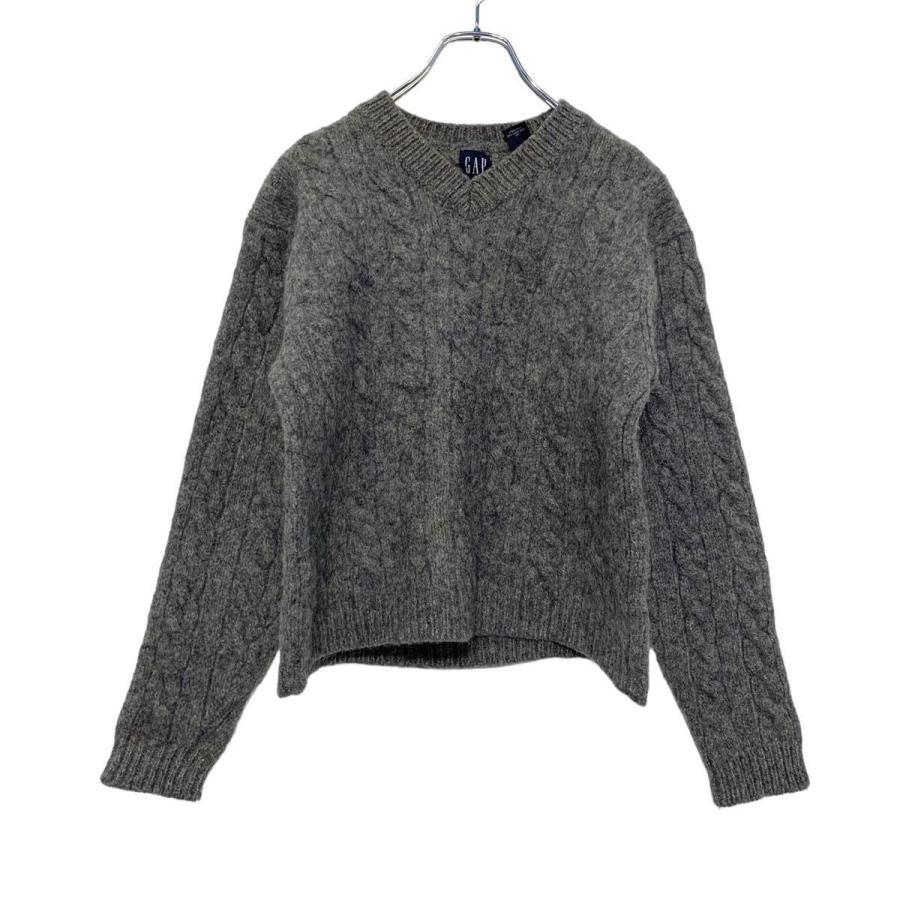 GAP ニットセーター M グレー ギャップ ウール 古着卸 アメリカ仕入