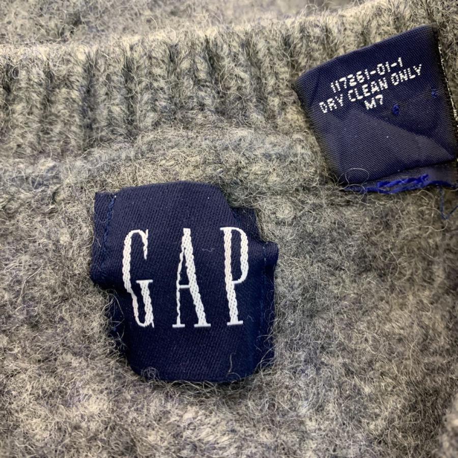 GAP アメリカ古着❗️women's Lニットセーター紺色ネイビー ギャップ GAP ウールニットセーター メンズXL 古着 柄 ネイビー 紺