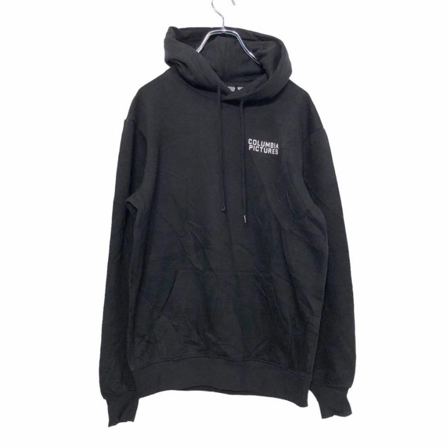 H&M プリント スウェット パーカー XS ブラック ホワイト COLUMBIA