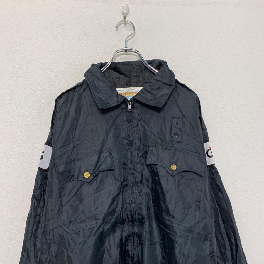 ナイロンジャケット L ネイビー 金ボタン ワーク 古着卸 アメリカ仕入