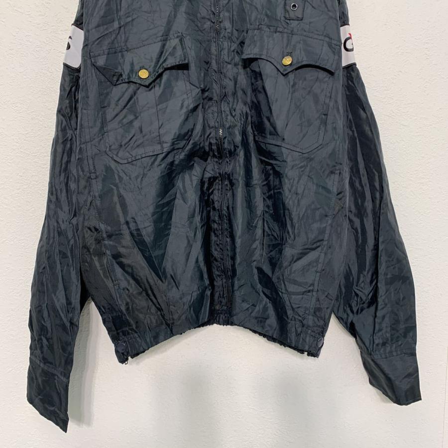 ナイロンジャケット L ネイビー 金ボタン ワーク 古着卸 アメリカ仕入