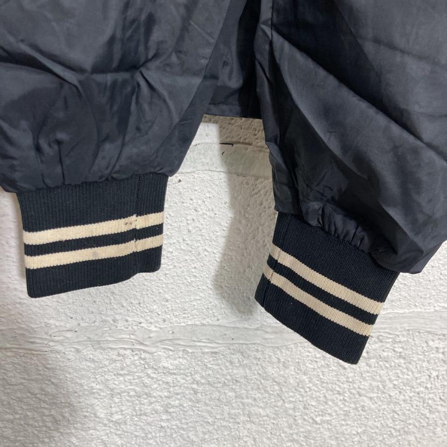 スタジャン L ブラック スタジアムジャンパー ナイロンジャケット 古着