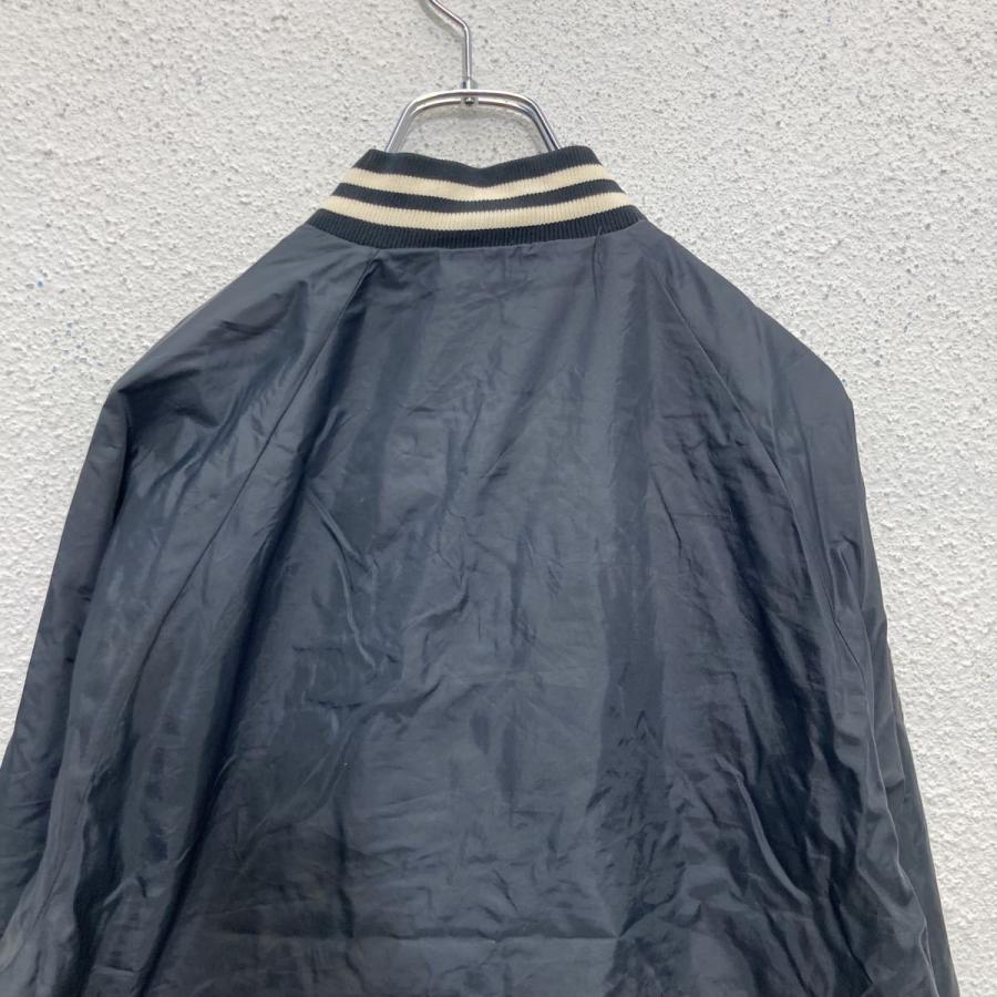 スタジャン L ブラック スタジアムジャンパー ナイロンジャケット 古着