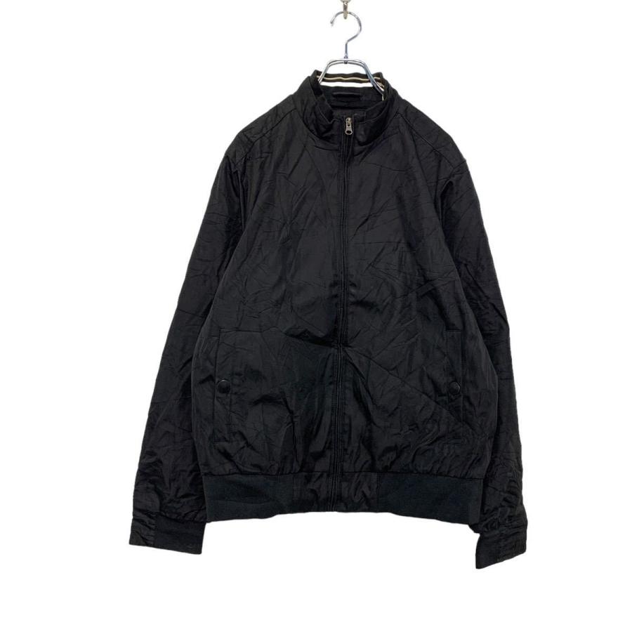 LOGAN HILL ジップアップブルゾン M ブラック ナイロンジャケット 古着