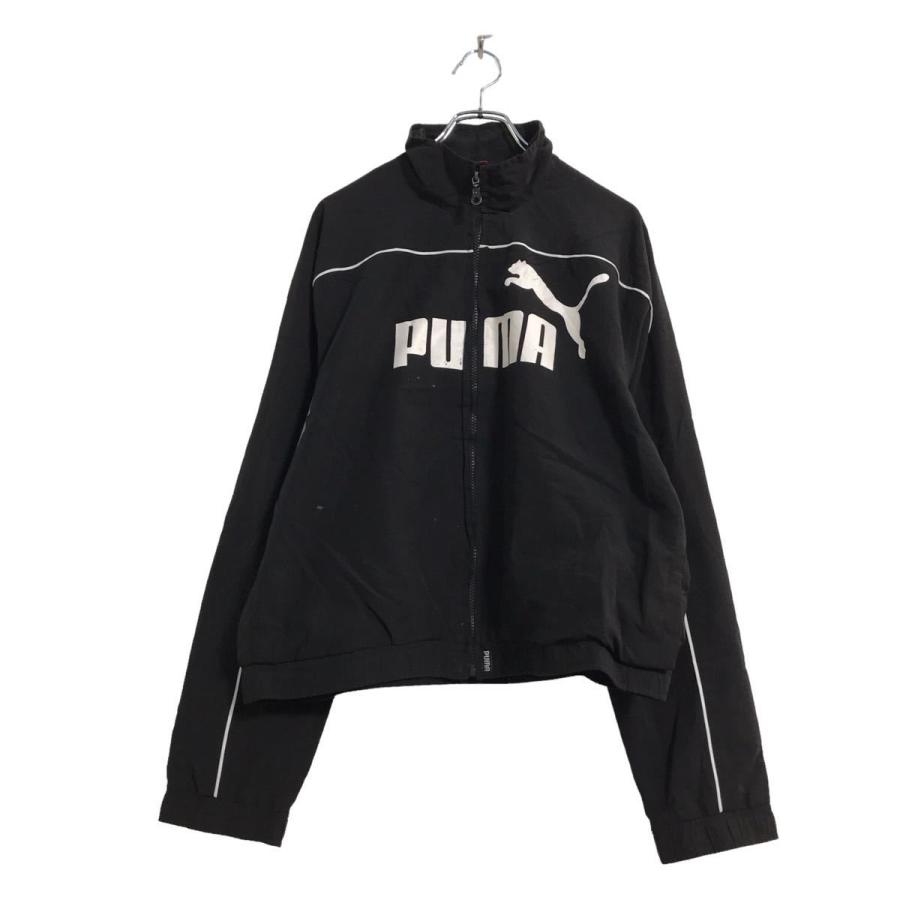 中古 古着 PUMA トラック ジャケット M ブラック プーマ ジップアップ