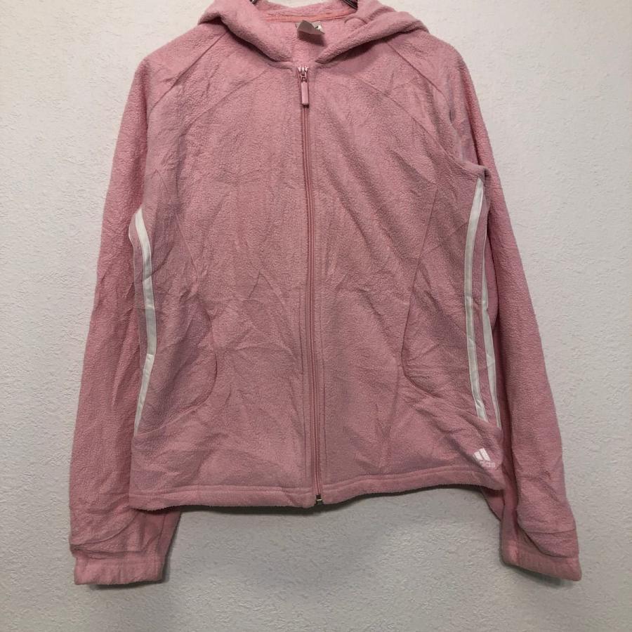 adidas フリース ジャケット レディース M ピンク アディダス フーディ
