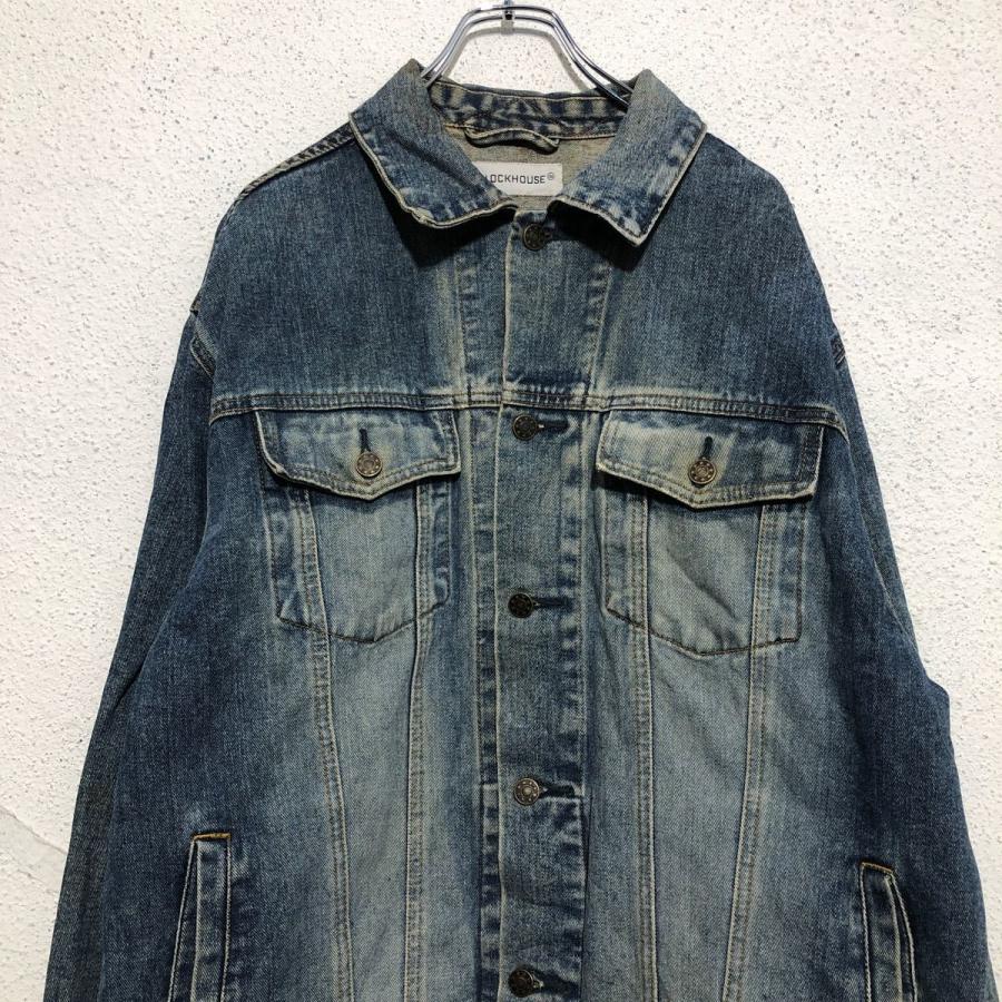 中古 古着 CLOCK HOSUE デニム ジャケット L〜 ブルー クロックハウス ジージャン 古着卸 アメリカ仕入 a5125097