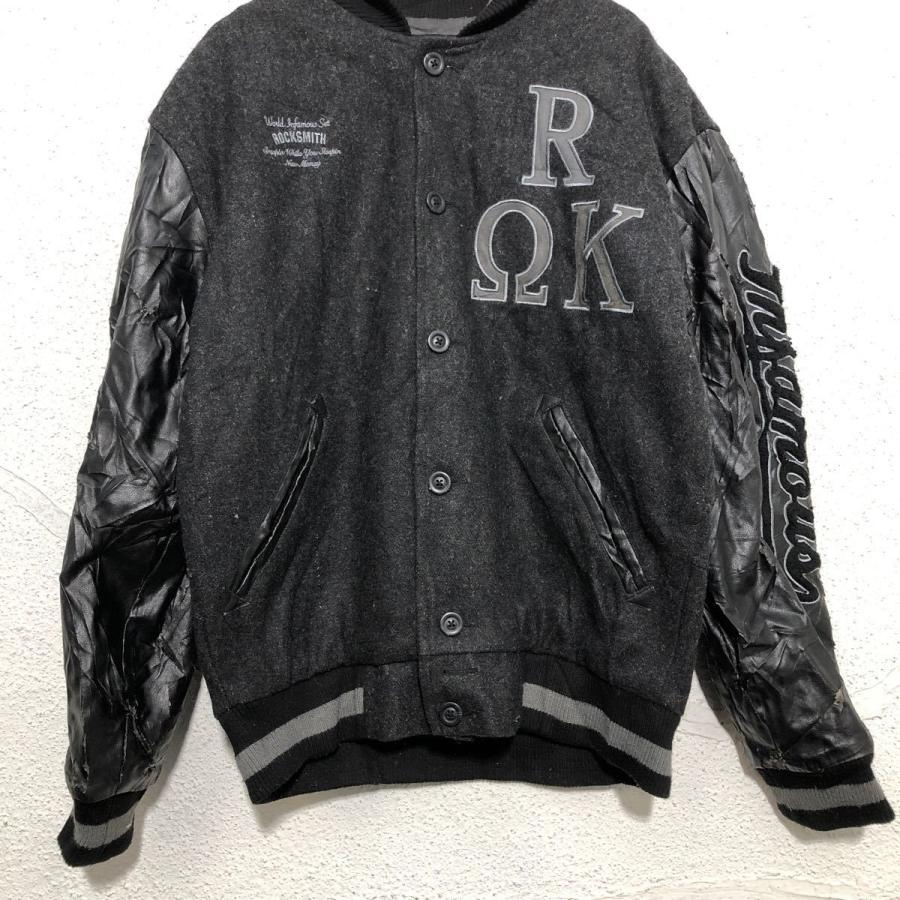 ROCK SMITH スタジャン L ブラック グレー ロックスミス ウール 