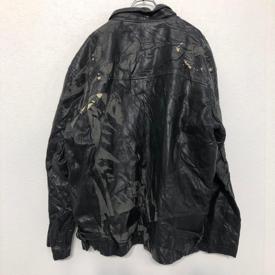 SP古着　訳あり　シングルライダース　レザージャケット　ブラック　L ボア裏地. SP古着 訳あり シングルライダース レザージャケット ブラック L ボア裏地