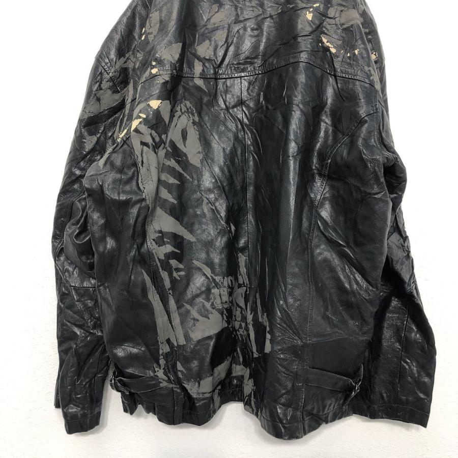 L.A.LEATHER レザー ジャケット XL ブラック エルエーレザー