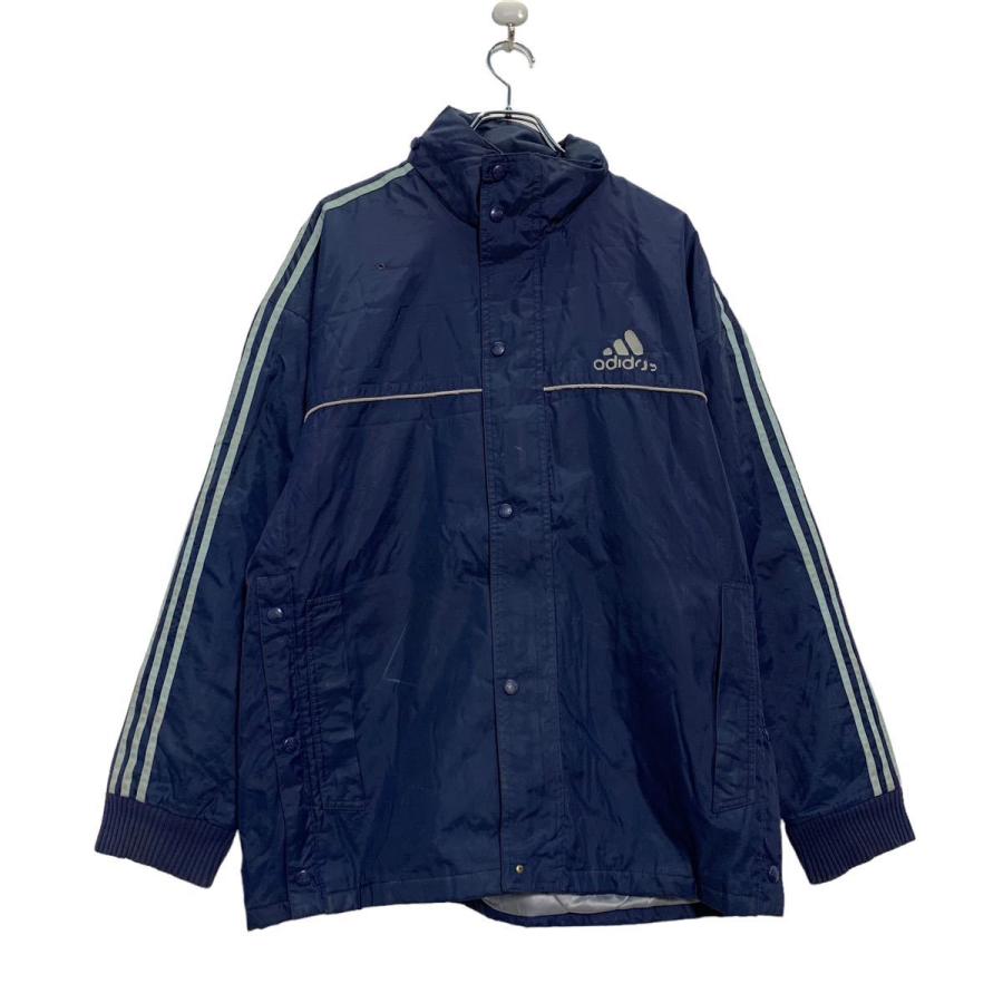adidas ジップアップ ダウン・中綿ジャケット M ネイビー ホワイト 