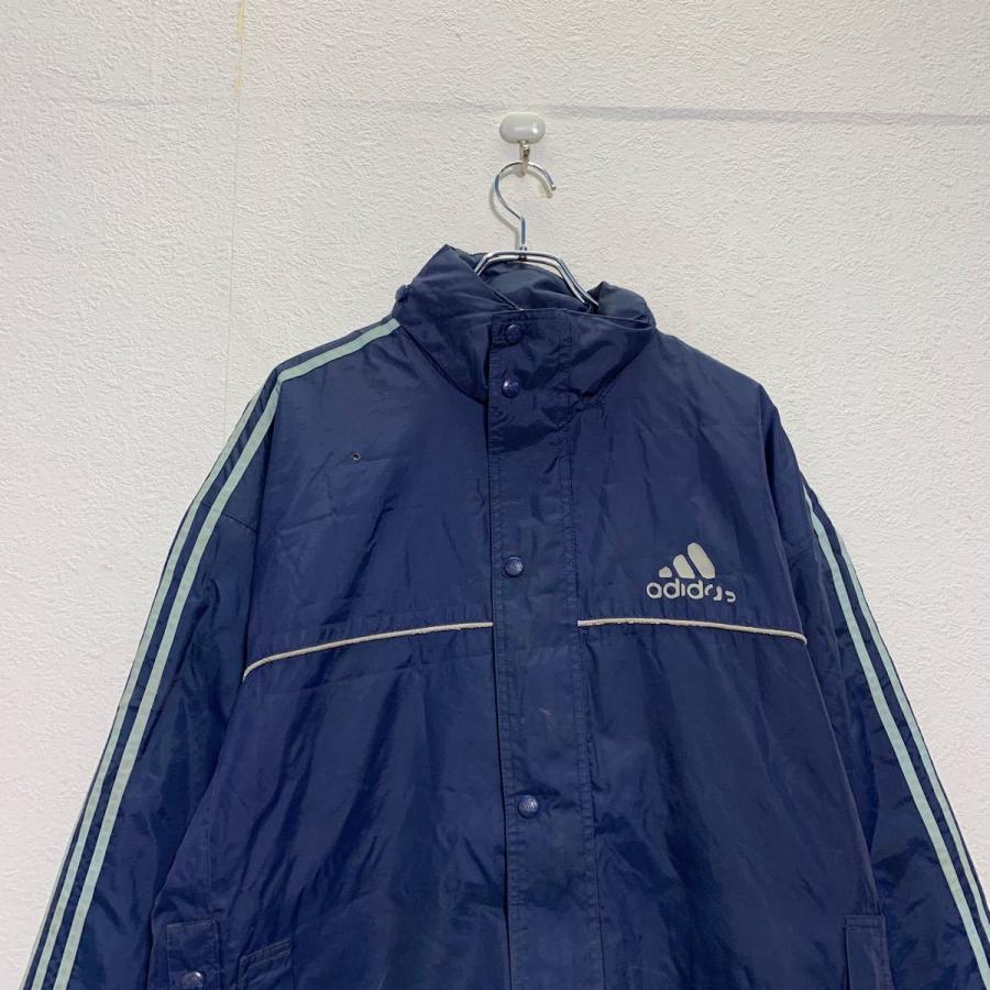 adidas ジップアップ ダウン・中綿ジャケット M ネイビー ホワイト 