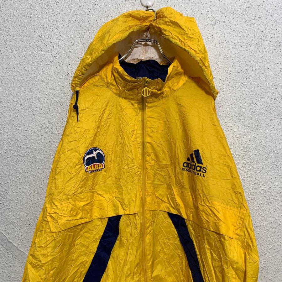 adidas ジップアップ ナイロンジャケット XL イエロー アディダス 