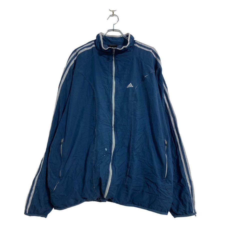 adidas ジップアップ ジャケット 2XL ネイビー ホワイト アディダス 