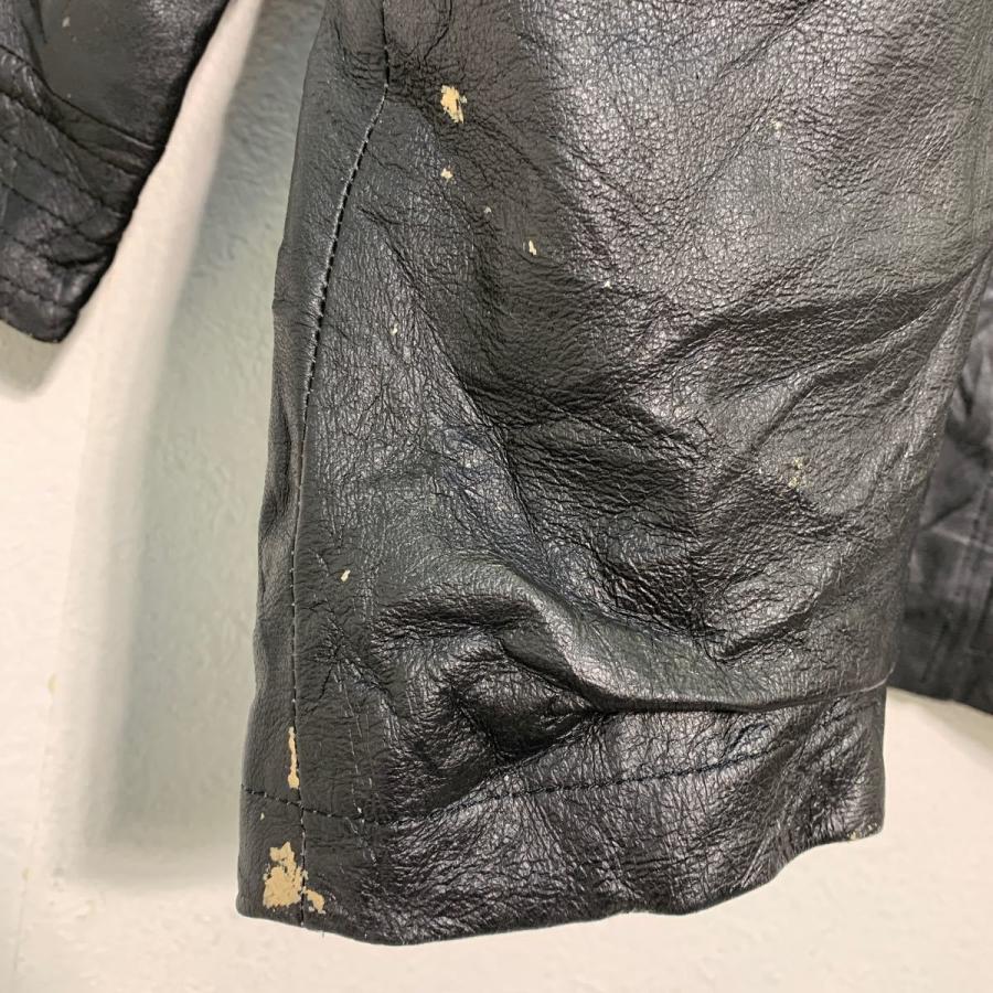 LIZ BAKER ESSENTIALS レザージャケット M ブラック ジップアップ 古着