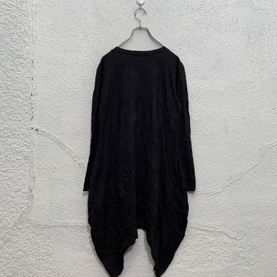 美品 DENHAM Uネック ロングニット チュニック XXSサイズ ブラック レディース 古着 中古 USED d943-1.jpg