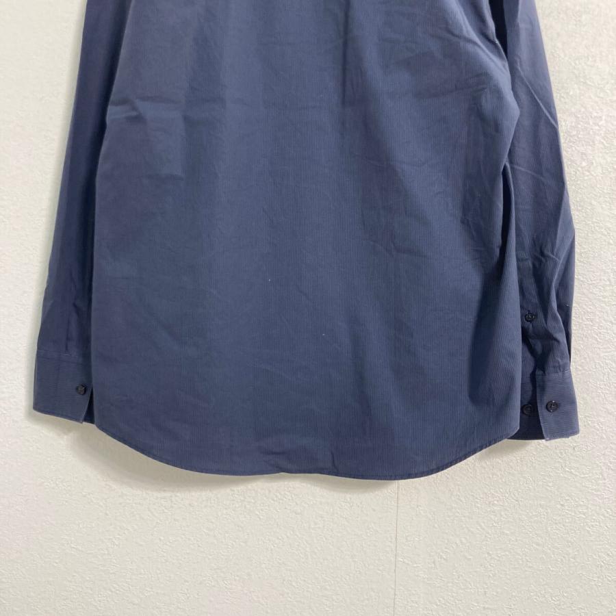 Calvin Klein 長袖 ストライプシャツ M ネイビー ブラック カルバン