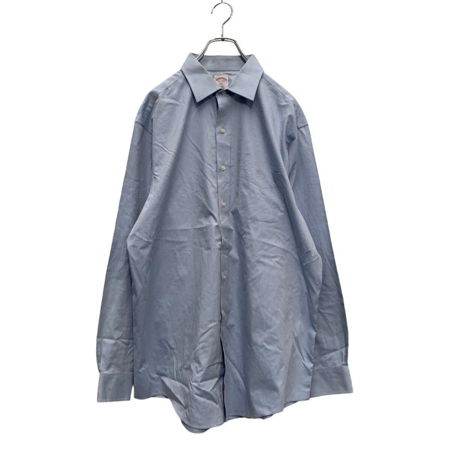 BROOKS BROTHERS 長袖 無地シャツ 16 1/2-4/5 ライトブルー ブルックス