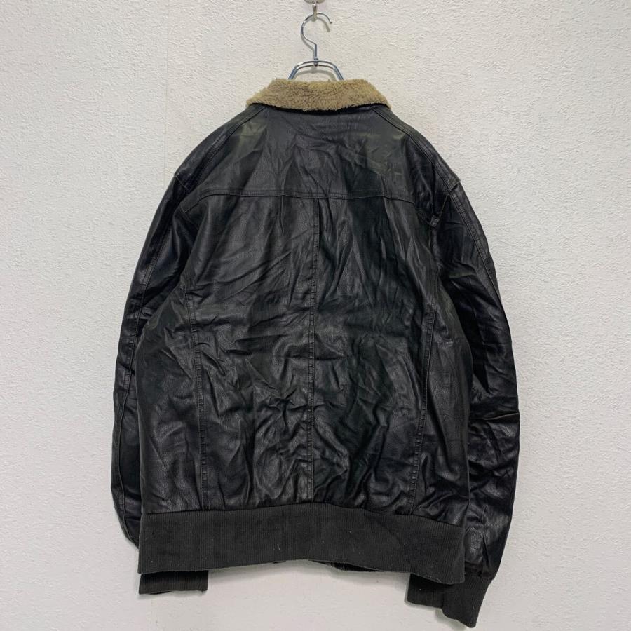 DENVERHAYES vintage フェイクレザージャケット L ダークブラウン 裏