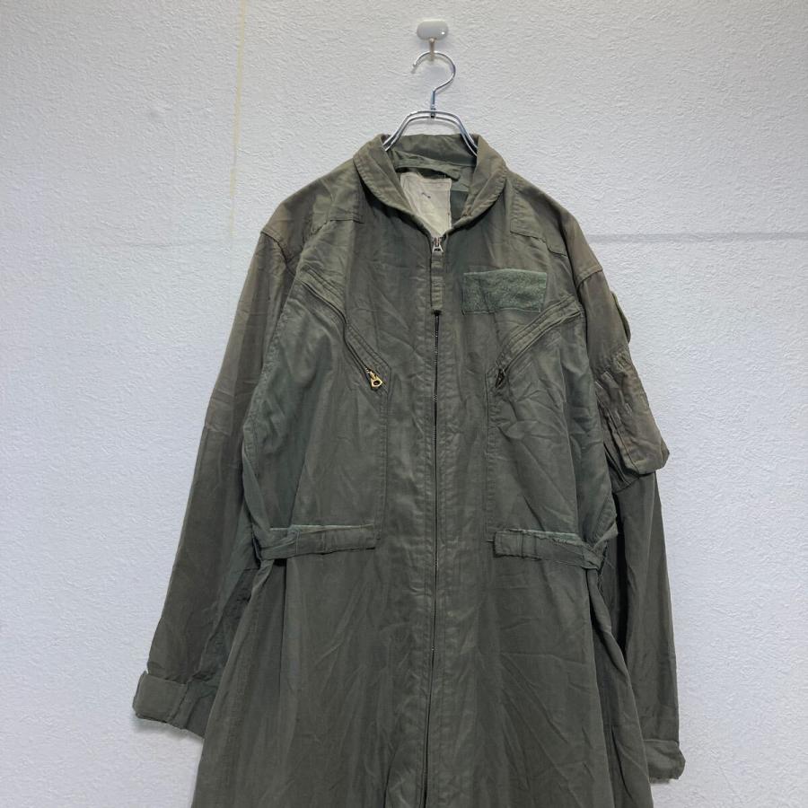 長袖 つなぎ W34 サイズ表記 42R カーキ アメリカ軍 フライトスーツ