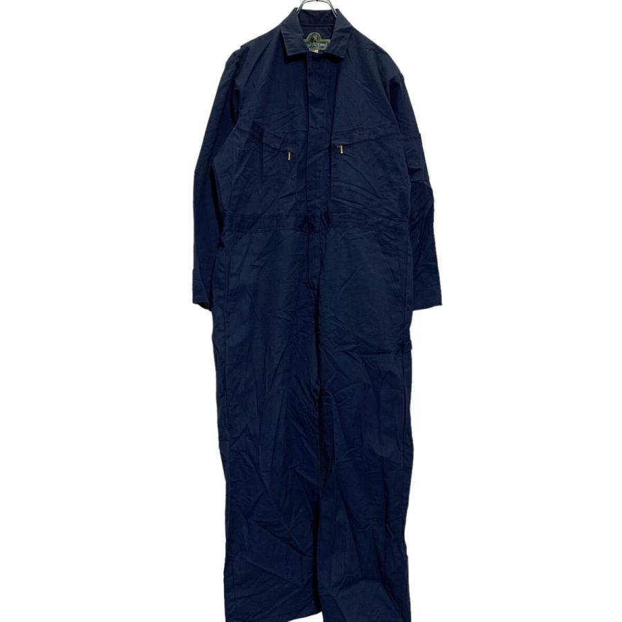 Berne Apparel 長袖つなぎ W40 M ネイビー ベルン メキシコ製 フロント