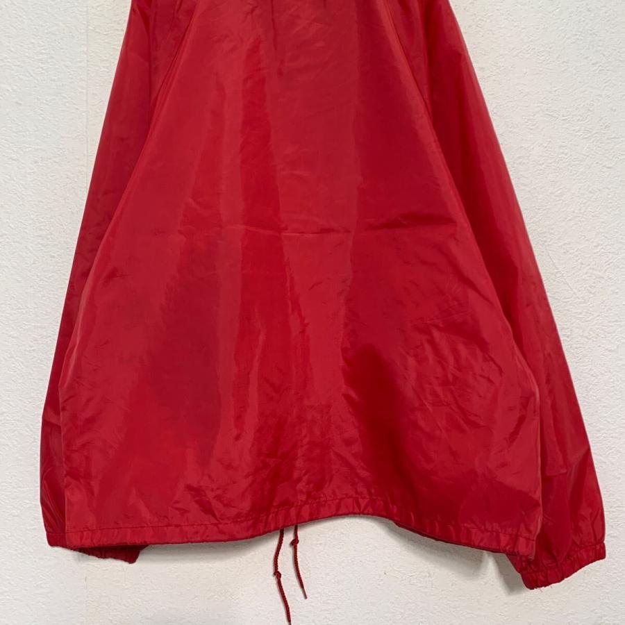 AUBURN ナイロン コーチジャケット L レッド USA製 ワンポイント ロゴ