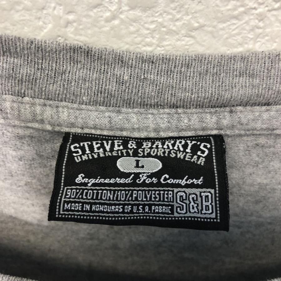 STEVE&BARRY’S 長袖 プリント Tシャツ L グレー レッド カレッジ クルーネック 古着卸 アメリカ仕入 a604-6088｜voxtrading9｜07