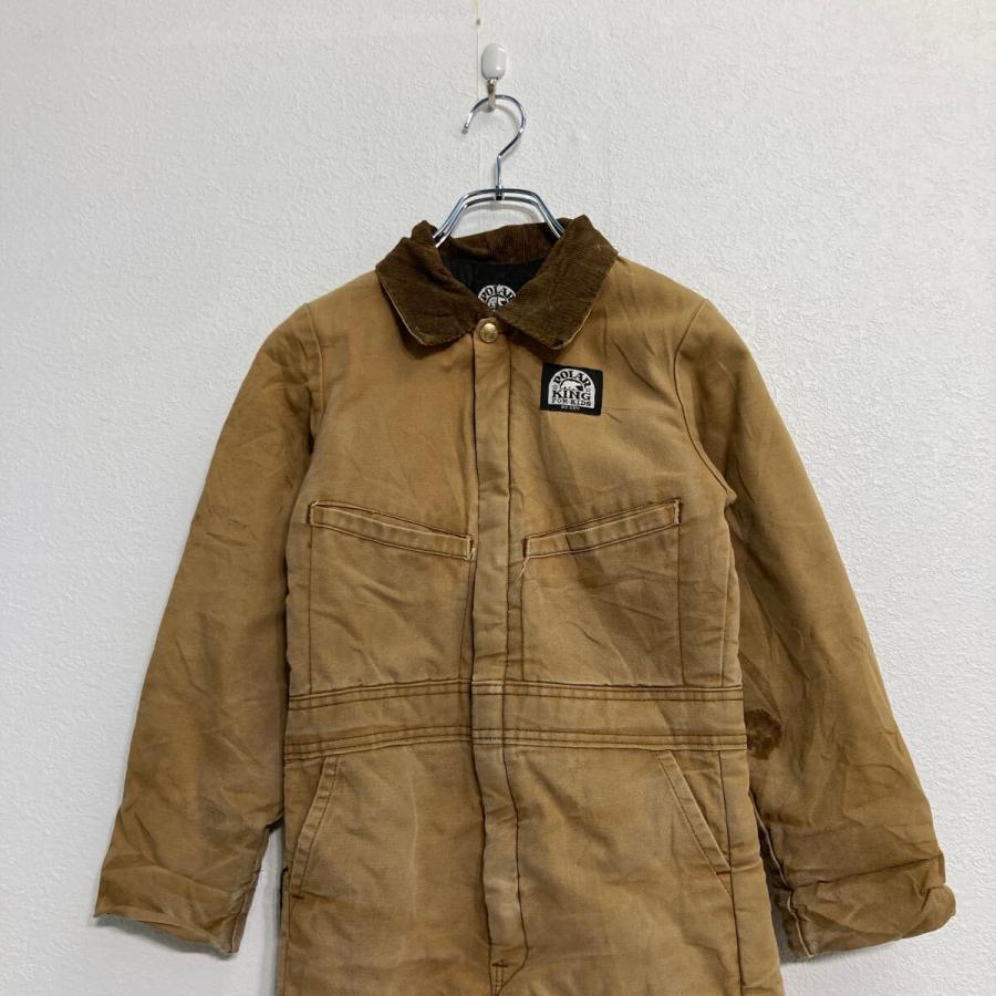 POLAR KING ダック 中綿 長袖つなぎ W30 キッズ ブラウン ワークウェア