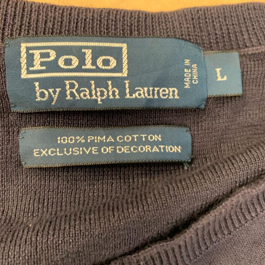 Polo Ralph Lauren コットン ニット セーター L ネイビー ポロラルフ