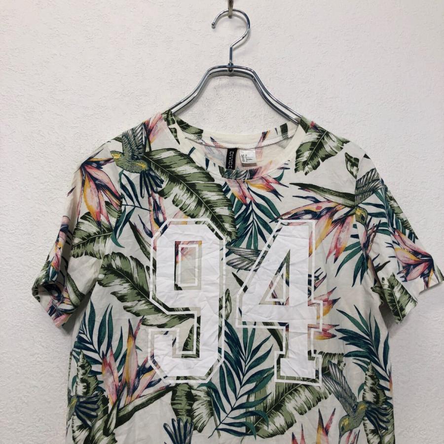 H&M 半袖 プリントTシャツ レディース XS マルチカラー 総柄 花柄