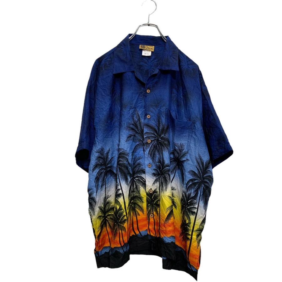 IN Gear 半袖 アロハシャツ 2XL ブルー オレンジ イエロー ビッグ