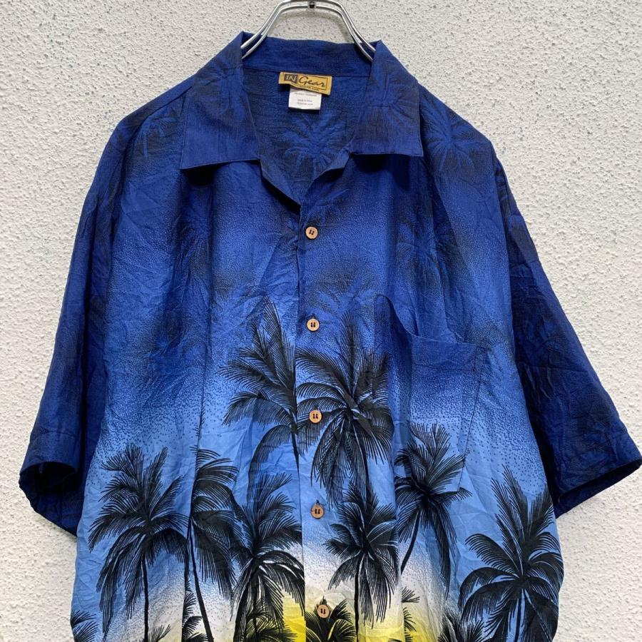 IN Gear 半袖 アロハシャツ 2XL ブルー オレンジ イエロー ビッグ