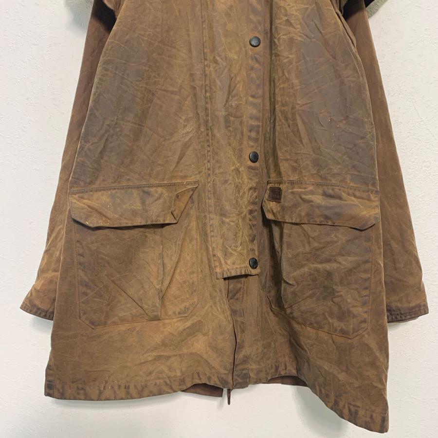 Toqqi オイルドジャケット L ブラウン 襟コーデュロイ 雨よけ 古着卸