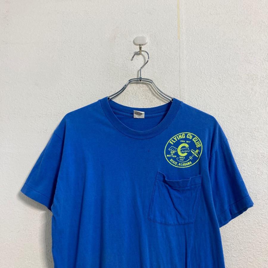 FRUIT OF THE LOOM 半袖 プリント Tシャツ L ブルー フルーツオブザ 
