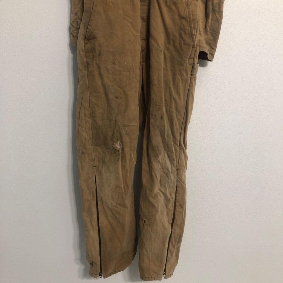 ZERO-ZONE by Walls 長袖 中綿 つなぎ W35 ブラウン ワーク