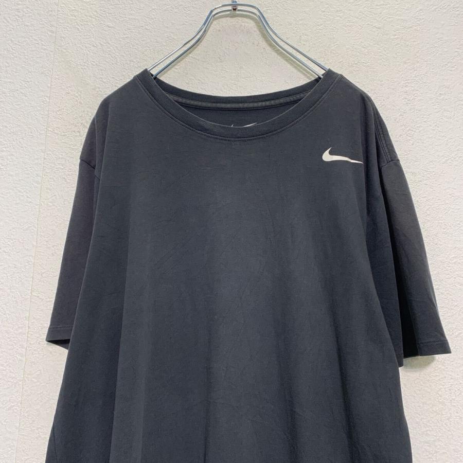 NIKE 半袖 ロゴTシャツ XL ブラック ナイキ クルーネック ドライフィット ワンポイントロゴ 古着卸 アメリカ仕入 a605-5291｜voxtrading9｜02