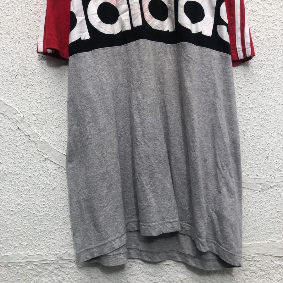 adidas 半袖 プリント Tシャツ アディダス XLT レッド グレー ビッグサイズ クルーネック 古着卸 アメリカ仕入 a605-5814｜voxtrading9｜03