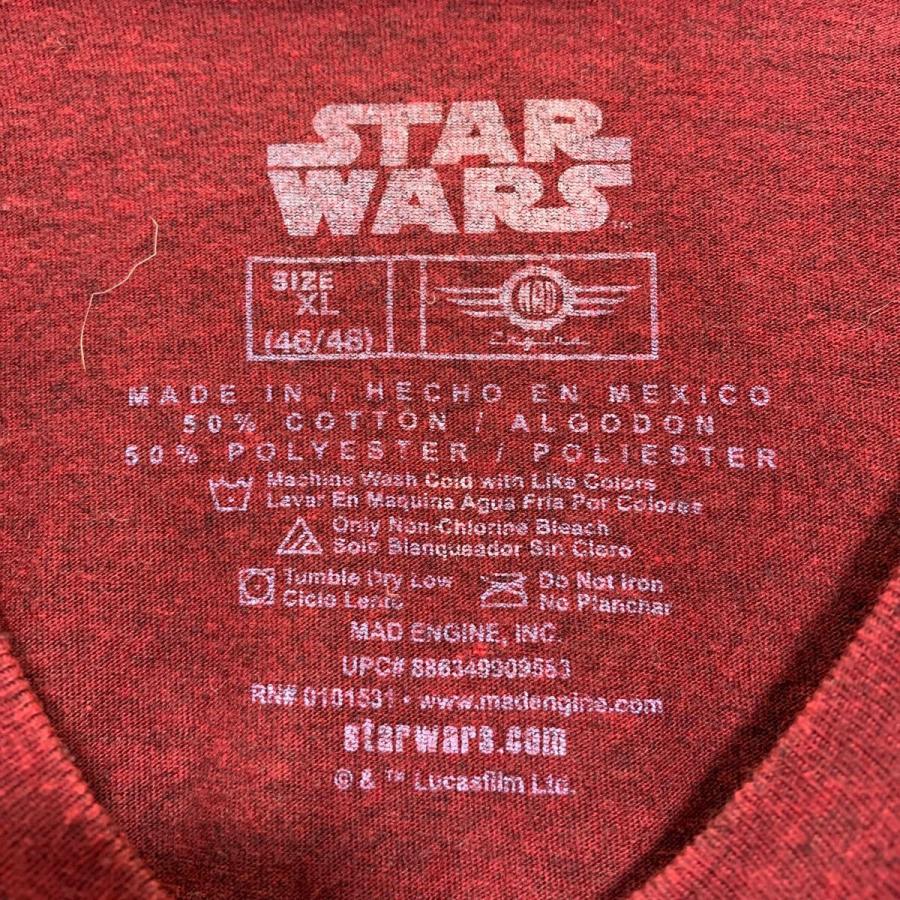 STAR WARS 半袖 キャラクター プリントTシャツ XL バーガンディ ビッグ