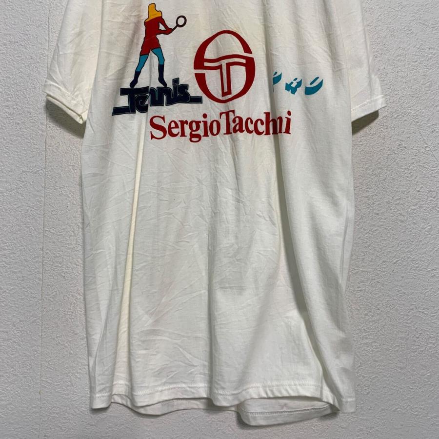 SERGIO TACCHINI 半袖 プリントTシャツ L ホワイト クルーネック テニス 古着卸 アメリカ仕入 a605-6019｜voxtrading9｜03