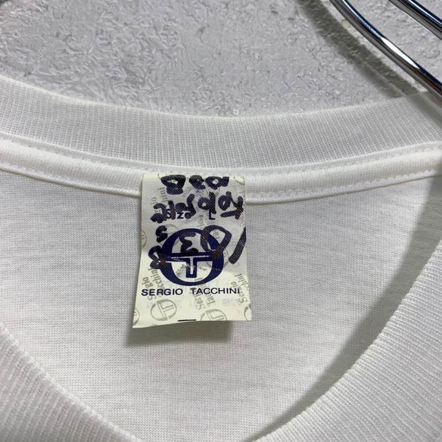 SERGIO TACCHINI 半袖 プリントTシャツ L ホワイト クルーネック テニス 古着卸 アメリカ仕入 a605-6019｜voxtrading9｜10