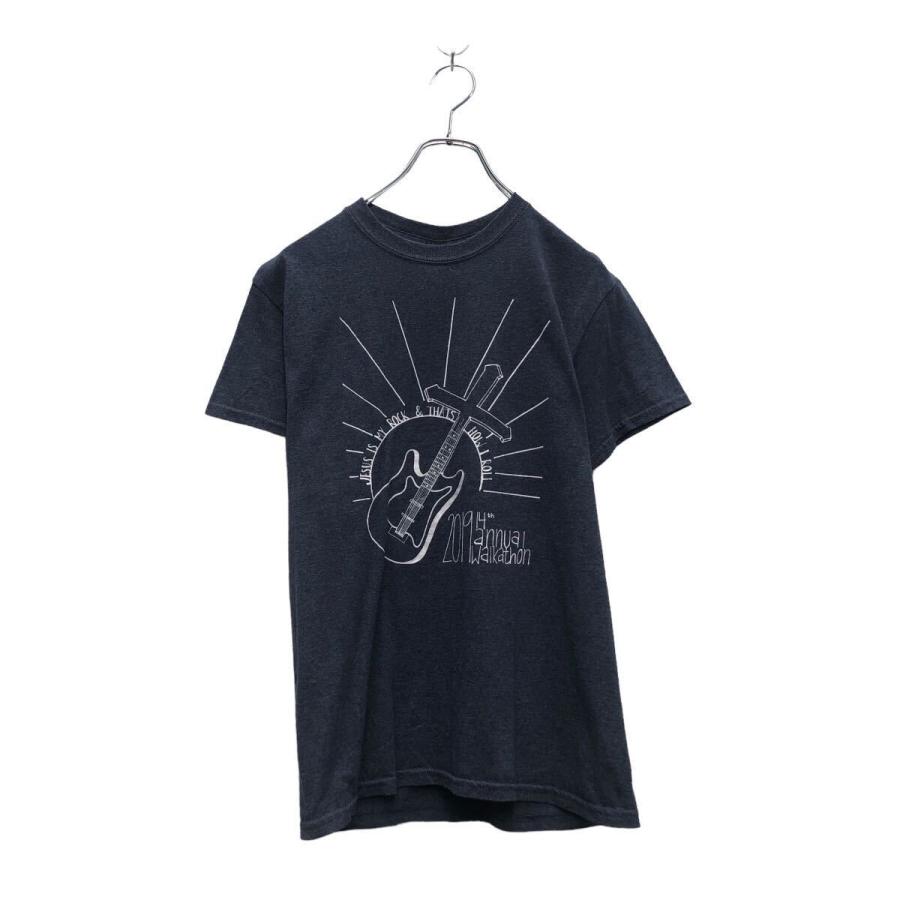 GILDAN 半袖 プリント Tシャツ ギルダン S ブルー バックプリント 