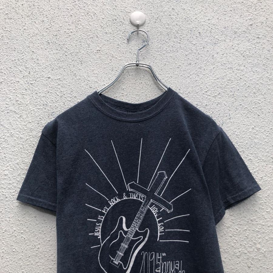 GILDAN 半袖 プリント Tシャツ ギルダン S ブルー バックプリント 