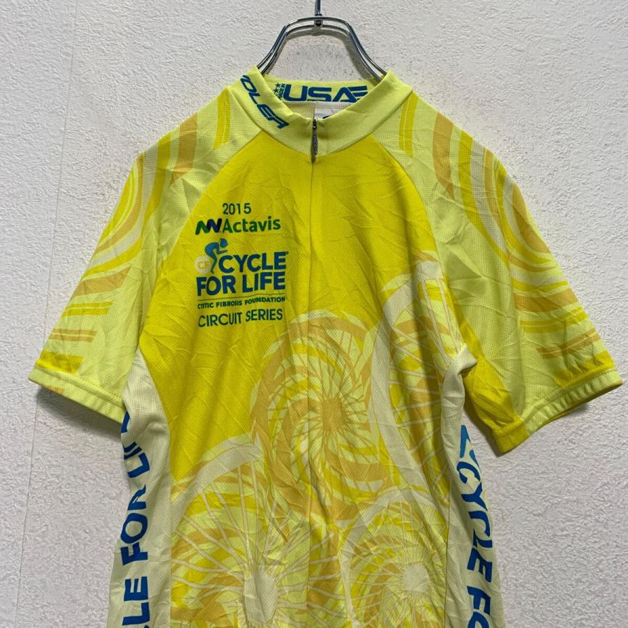 VOLEA サイクルジャージ S イエロー USA製 スポーツウェア フルジップ
