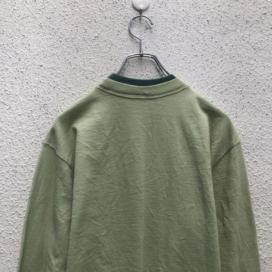 プリント スウェット トレーナー S~ ライトグリーン 刺繍 イラスト