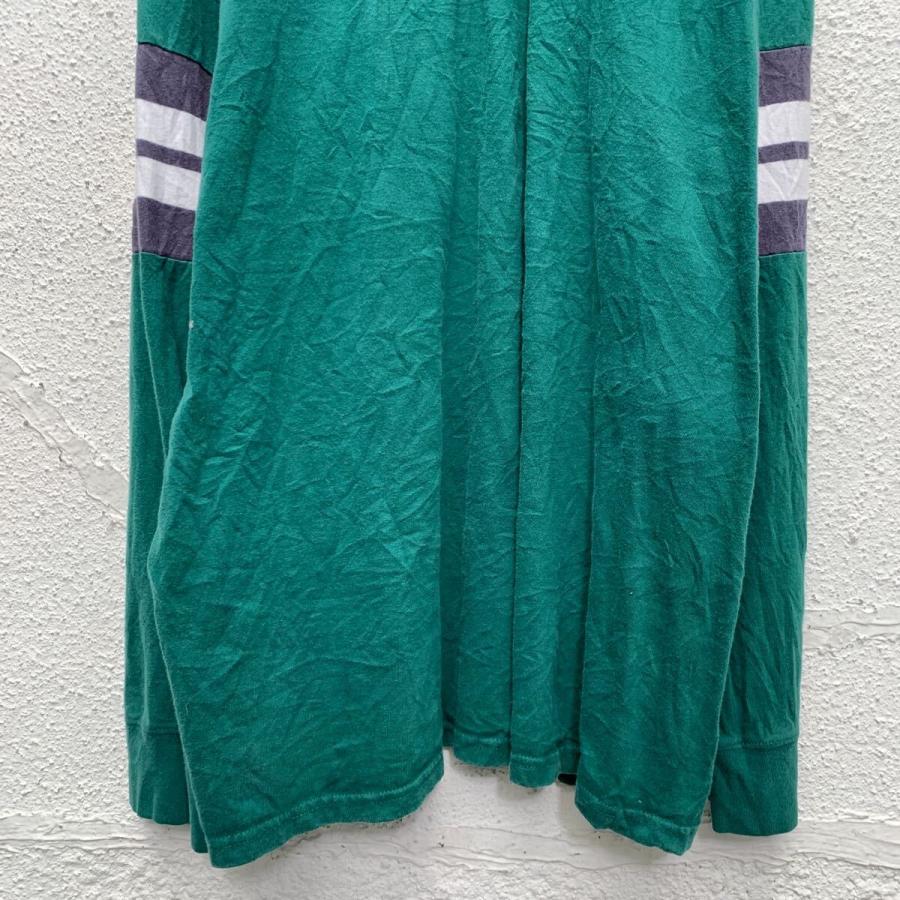 ARIZONA 長袖 ボーダー ポロシャツ XL グリーン グレー ビッグサイズ 