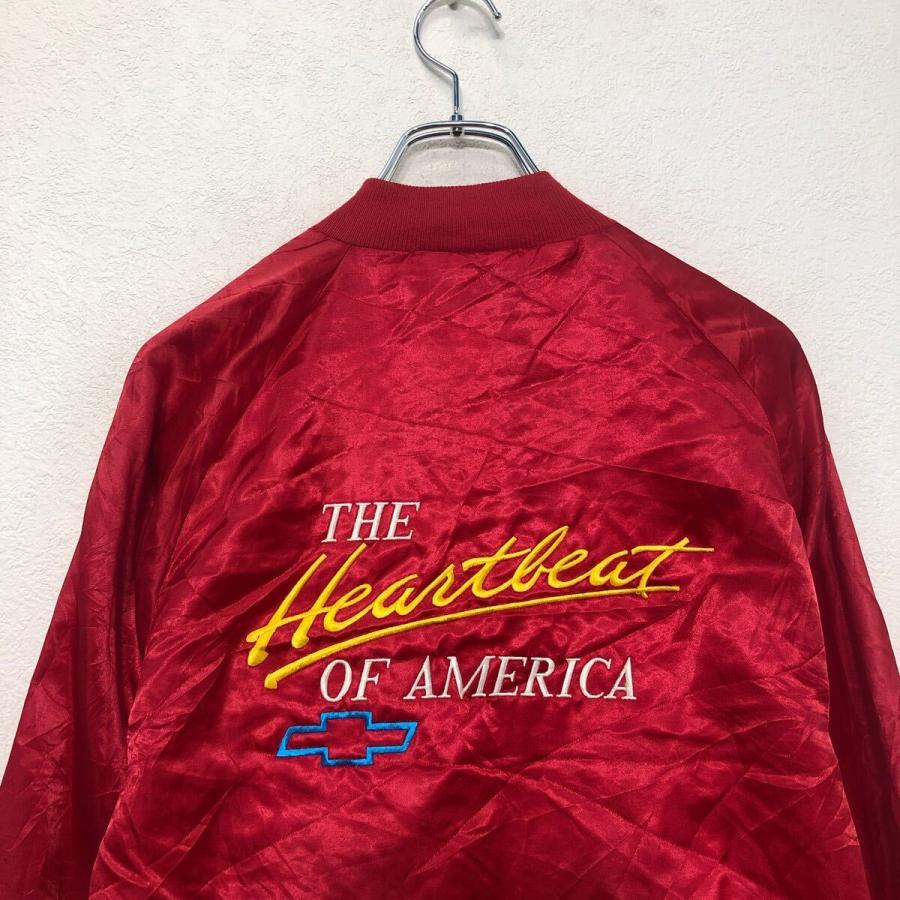 West Ark ナイロン スタジャン M レッド ラグラン スナップボタン 古着