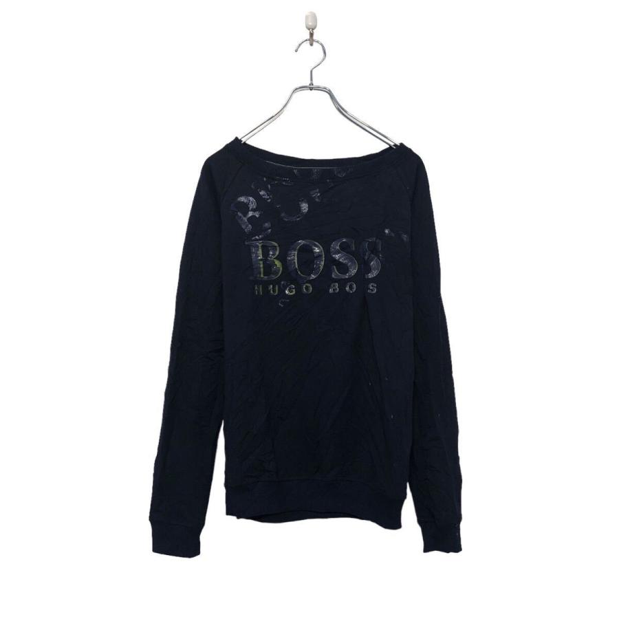 HUGO BOSS プリント スウェット パーカー ヒューゴボス M ネイビー 