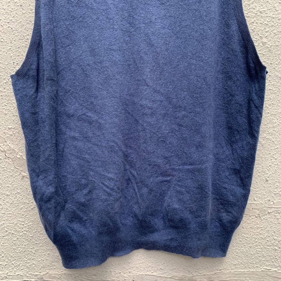 POLO RALPH LAUREN コットンニット ベスト 2XL ブルー ポロラルフ