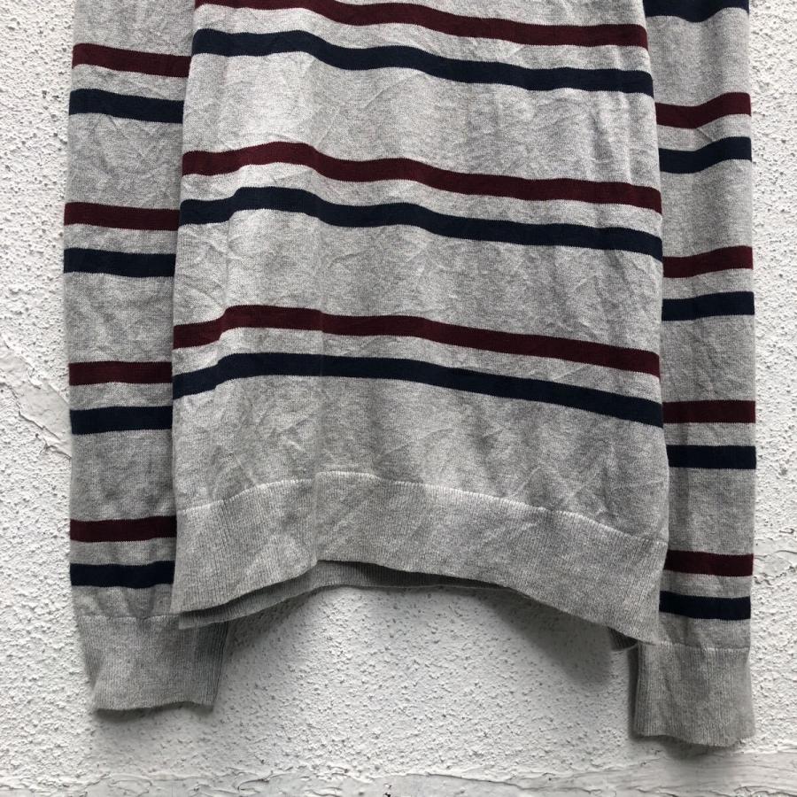 NAUTICA コットン ニット セーター ノーティカ L ハイネック グレー